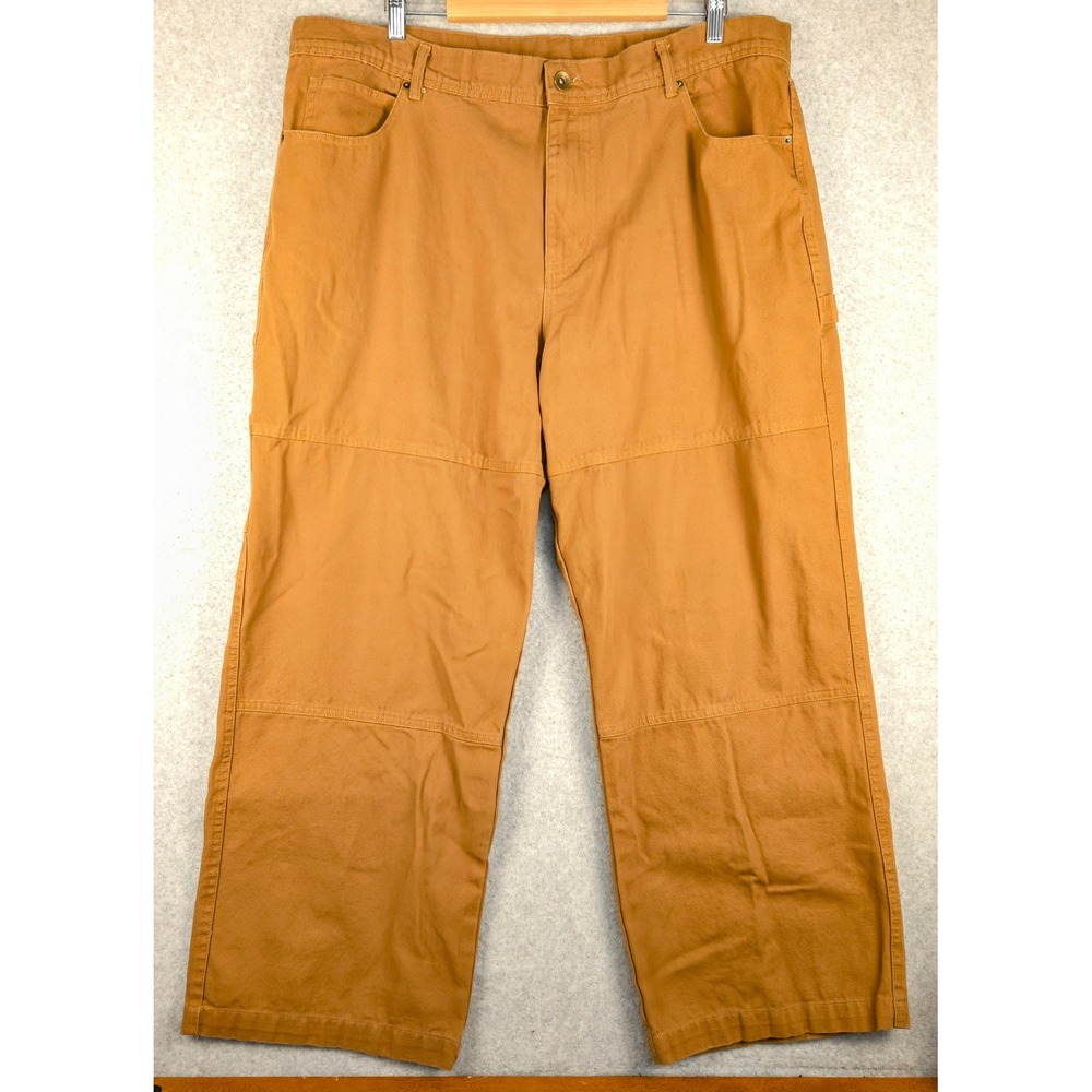 No Boundaries Carpenter Baggy Pants Double Knee Brown Tan 40x31 (Fits‎ (42x29)